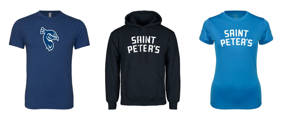 Three pieces of merchandise from the ĻӰԺ Peter's University store.